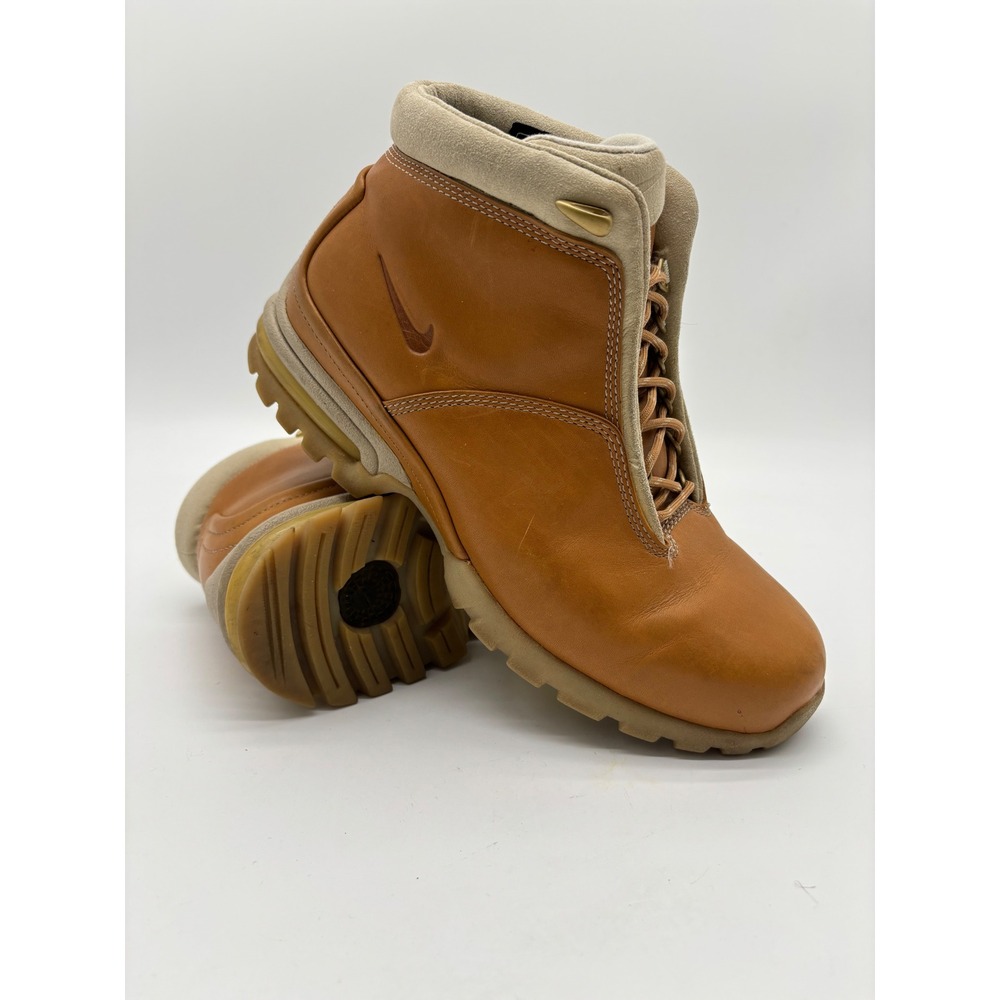 Nike ACG Air Max Goadome Tan Leather Hiking Boots Waterproof Mens 9